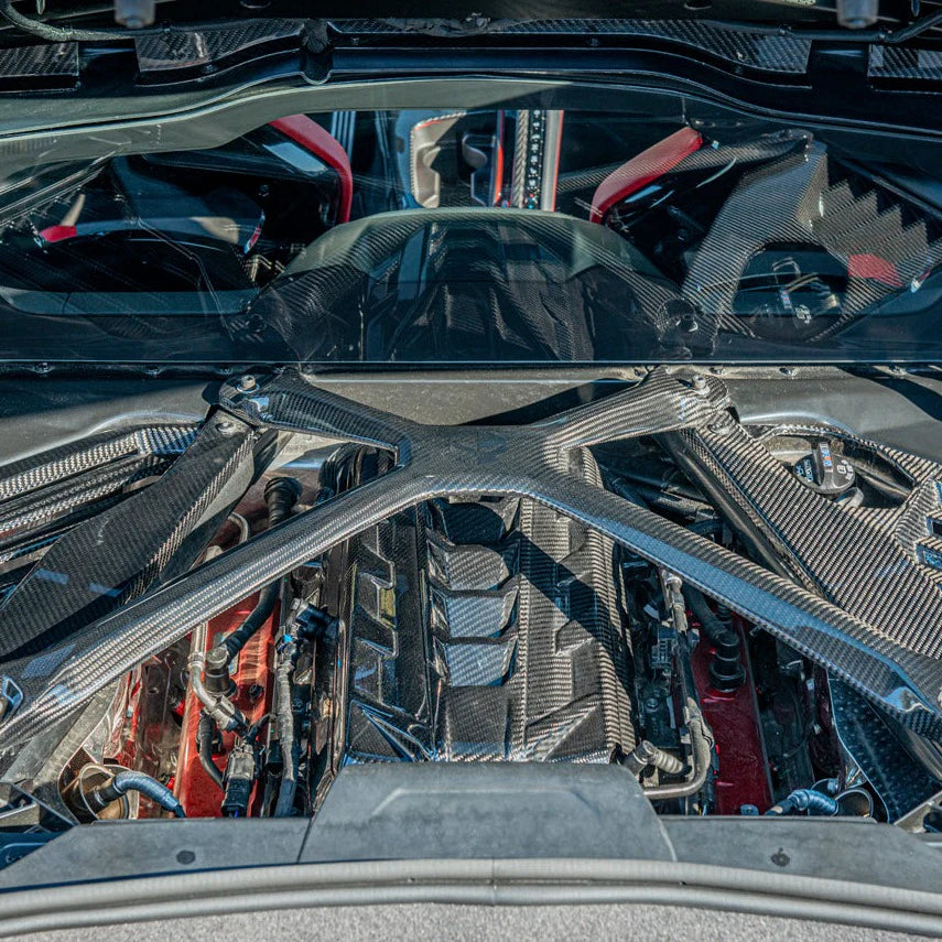 Carbon Fiber X-Brace for C8 Corvette