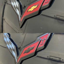 Load image into Gallery viewer, Blackout Bow Tie Vinyl For The C7 Corvette Emblem
