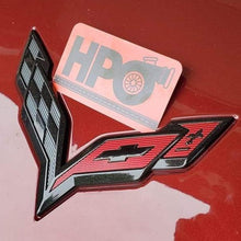 Load image into Gallery viewer, Blackout Bow Tie Vinyls For The C7 Corvette Emblem
