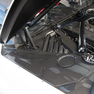 Carbon Fiber Engine Bay Corner Vent Cover For C8 Corvette