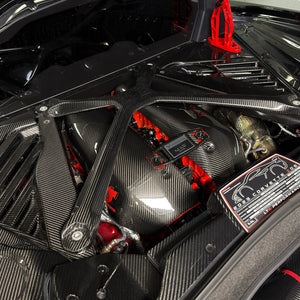 Carbon Fiber LT6 Engine Intake Manifold Covers For C8 Corvette Z06