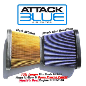 Attack Blue Nanofiber Reusable Air Filter For C7 Corvette