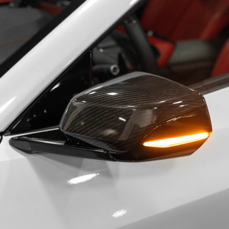 Sequential LED Mirror Cap Turn Signals for C8 Corvette