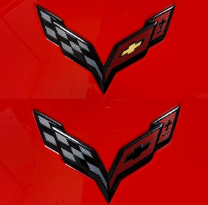 Blackout Bow Tie Vinyls For The C7 Corvette Emblem