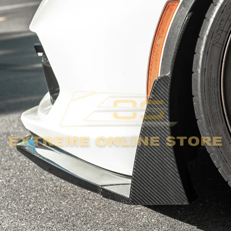 C7 Corvette Stage 3 Front Splitter Wickerbill Extension Winglets