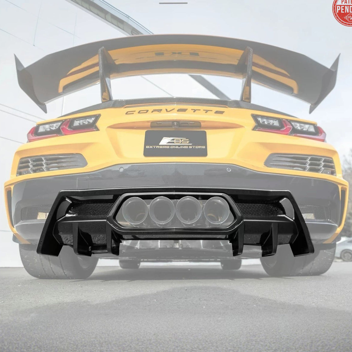 C8 Corvette Z06/ZR1 Rear Bumper Finned Diffuser