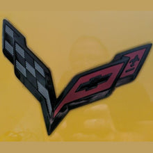 Load image into Gallery viewer, Blackout Bow Tie Vinyl For The C7 Corvette Emblem
