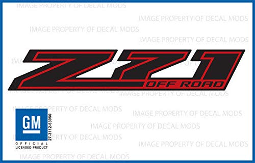 Z71 Off Road RED & Black Truck Stickers Decals (Set of 2)