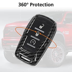 Carbon Fiber Style Key Fob Cover for RAM 1500 TRX