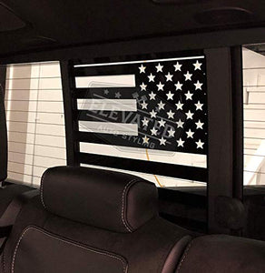 Rear Middle Window American Flag Decal