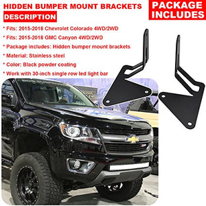 Light Bar Hidden Bumper Mount Bracket Chevrolet Colorado/Canyon