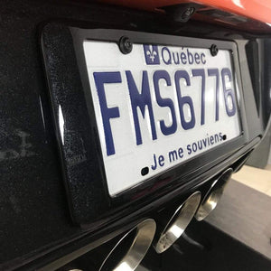 Corvette License Plate Frame in Carbon Flash Black