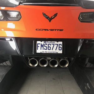 Corvette License Plate Frame in Carbon Flash Black